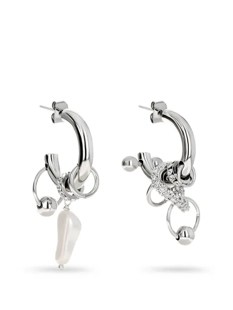 Justine Clenquet Danielle pearl-embellished earrings Silver DANIELLEEARRINGS