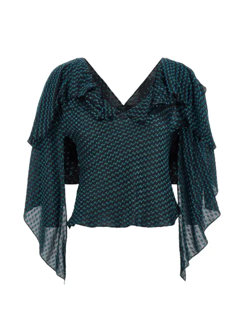 Kiko Kostadinov Plexus crinkled blouse Blue KKWSS26SH04