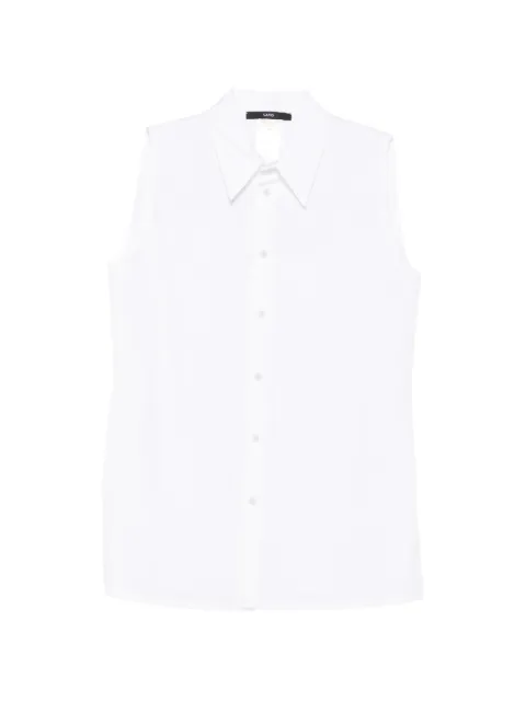 SAPIO sleeveless buttoned shirt White SS26N16SMCOTONE140