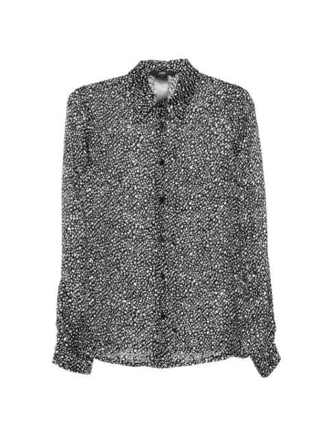 SAPIO speckle-pattern shirt Black SS26N16