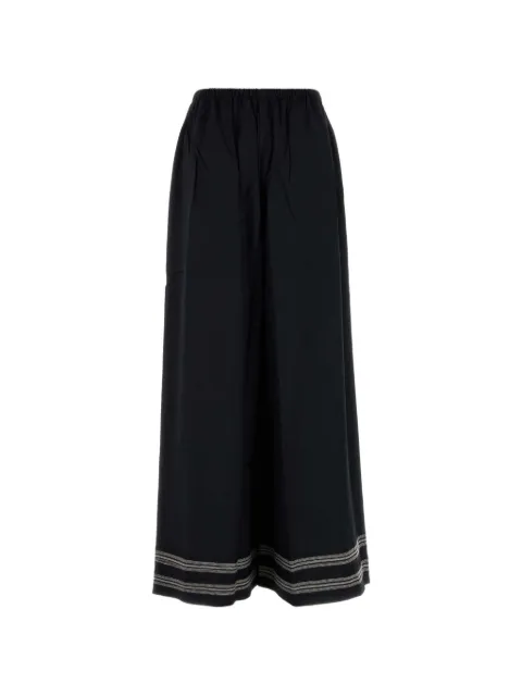 BODE Mathilde stripe-embroidered trousers Black WRF24BT023