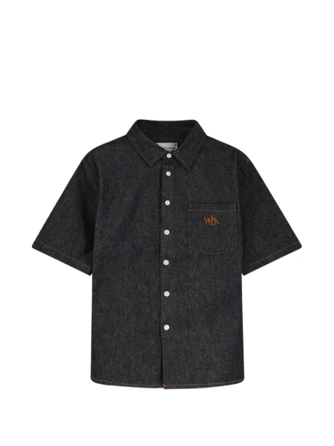 WALK IN PARIS buttoned short-sleeve shirt Blue RAWDENIMSHIRTBLEU