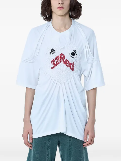 LUEDER Shirred Football T-Shirt White SHIRREDFOOTBALLTSHIRTWHITERED