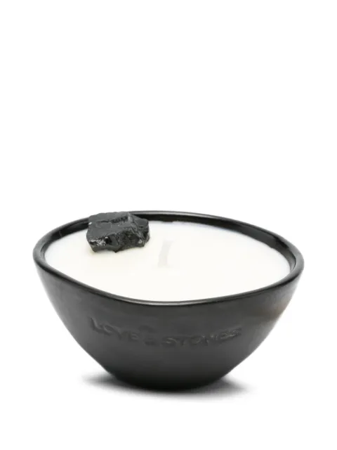LOVE&STONES Heal stone-detail candle Black MINIHEAL