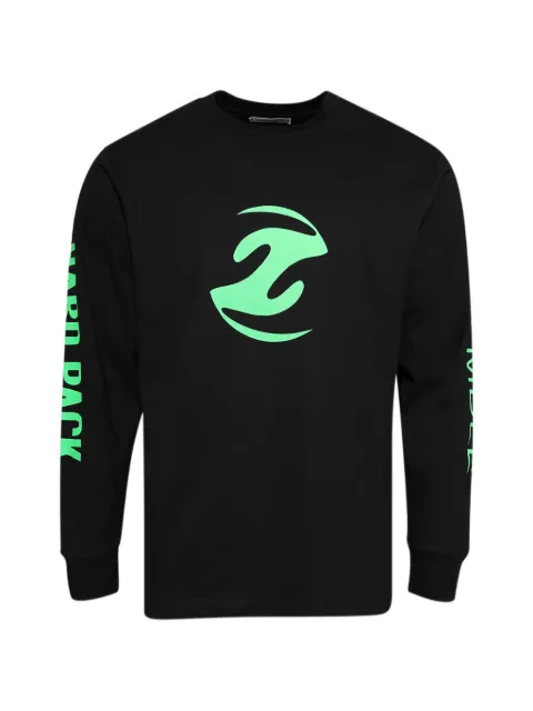 ensemble x Hard Pack logo long-sleeved t-shirt Black LSHARDPACK