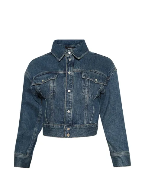 WARDROBE.NYC buttoned cropped jacket Blue W4079PC