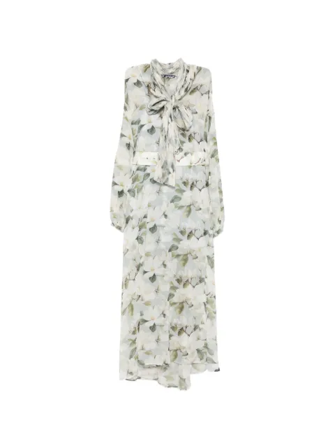 Vivetta floral-print pussy-bow dress White VM1AB0280TS042