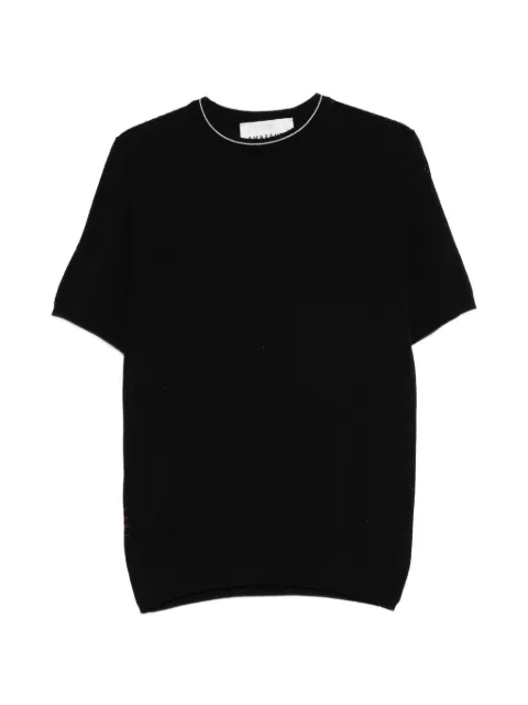 AMARANTO open-knit T-shirt Black B9AB0054