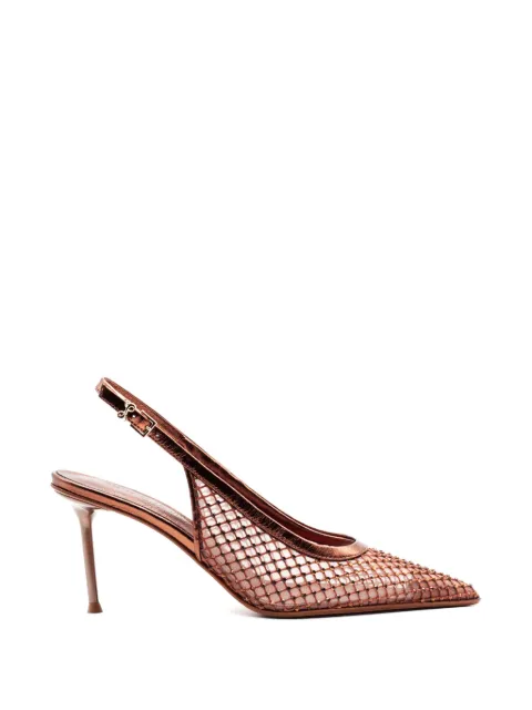 Sergio Levantesi Greta6 embellished mesh pumps Brown GRETA6MARRONE