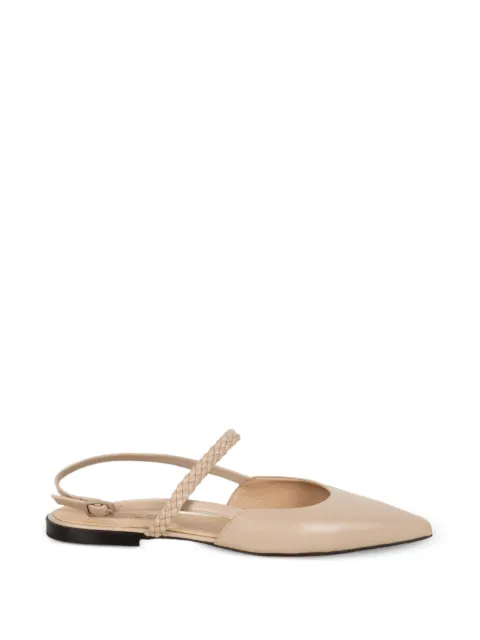 Pomme D´Or braided-strap flat pumps Neutrals 1204GLOVE7009