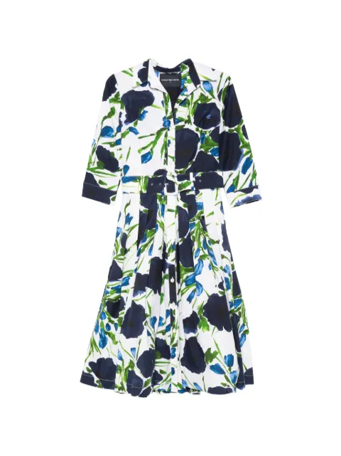 Samantha Sung Audrey floral-print midi dress White AUDREYLONGDRESS