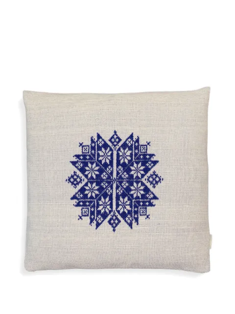 HOUSE OF CAPRICORN striped handmade cushion Neutrals 90182BLUOS