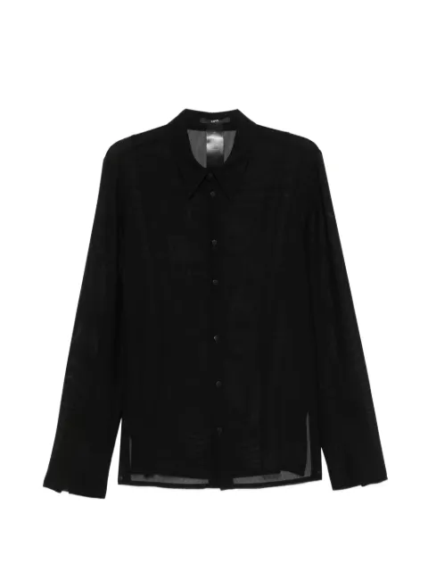 SAPIO sheer button-up shirt Black SS26N16U