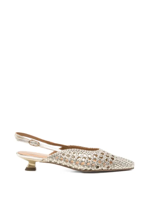 Pedro Miralles slingback mules Gold 18596