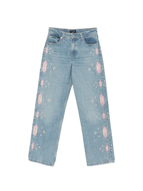 Retrofete embroidered crystal-embellished jeans Blue RHL261234814ZERM