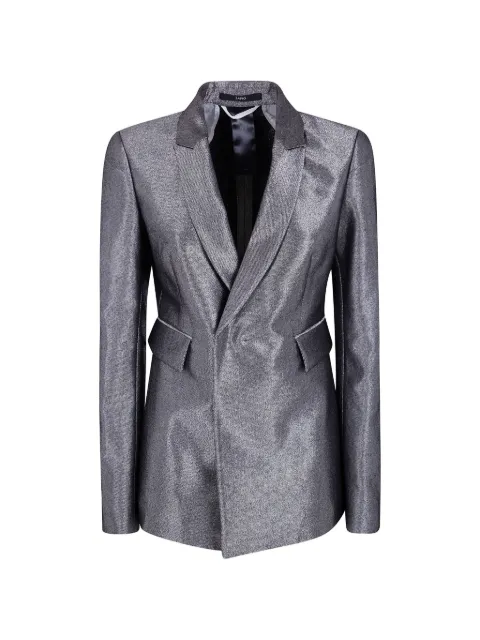 SAPIO metallic-finish denim jacket Silver N4DENIM