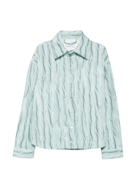 Bonsai crinkled-effect shirt jacket Blue SS26OT002