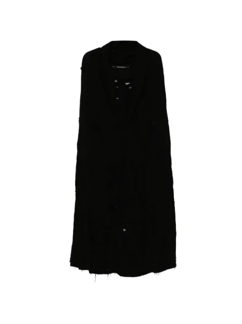 Julius distressed sleeveless coat Black 937VEM4