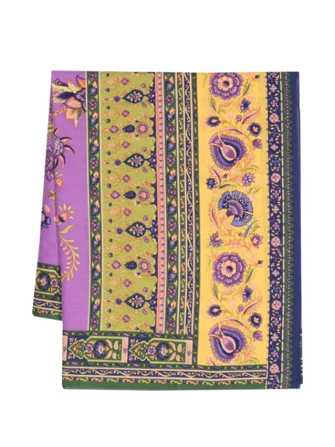 Etro Vintage floral-print cotton scarf Purple WCV241088
