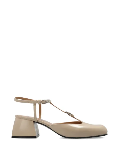 Nodaleto T-strap leather pumps Neutrals NO46021A23042