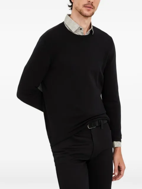 Sisley crew-neck sweater Black 10F2S1C78