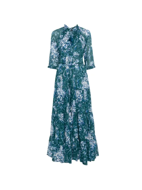 Samantha Sung tassel floral maxi dress Blue EVA