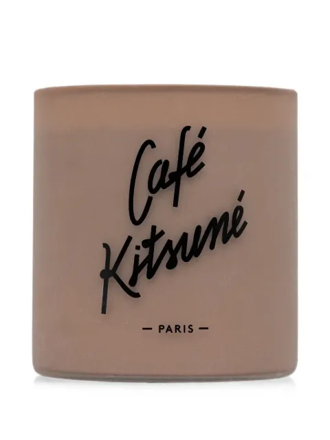 CAFÉ KITSUNÉ logo-print scented candle Neutrals CKMU08403O0003