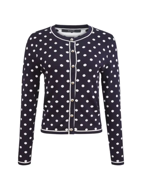 Toccin Xandra polka-dot cardigan Blue TS6978N362