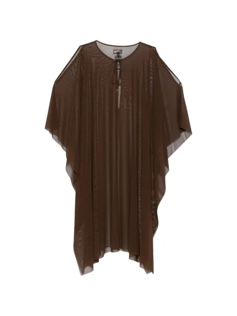 Fisico tie-fastening midi dress Brown S6FCK82L0