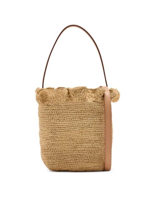 Loeffler Randall small Laith ruffled bucket bag Neutrals LAITHCR