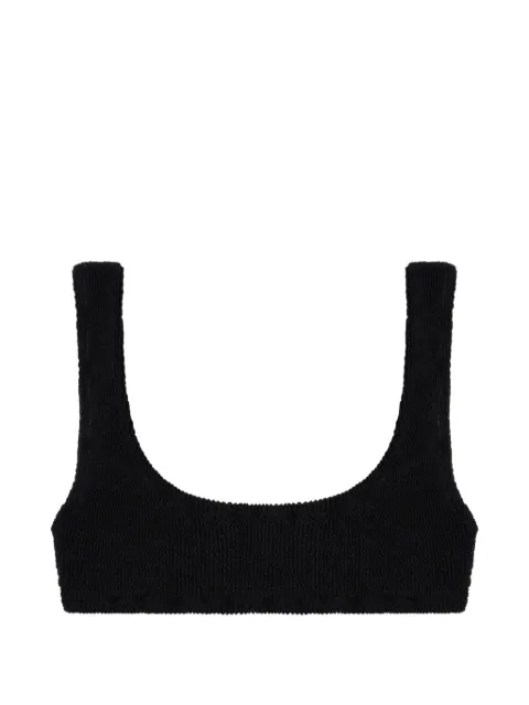Reina Olga Ginny crinkled-finish bikini top Black GINNYBIKINITOP