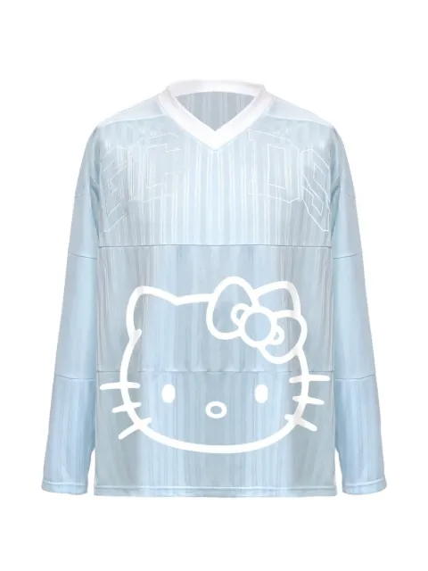 GCDS long sleeves hockey T-shirt Blue A1CM2205TC7