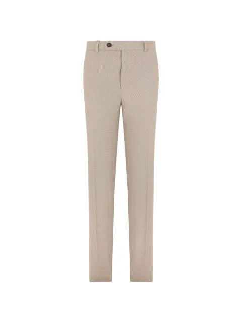 slowear micro-patterned slim-fit trousers Neutrals 1W009990477