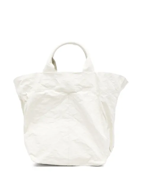 Zilla crinkled-effect tote bag White 341NYL