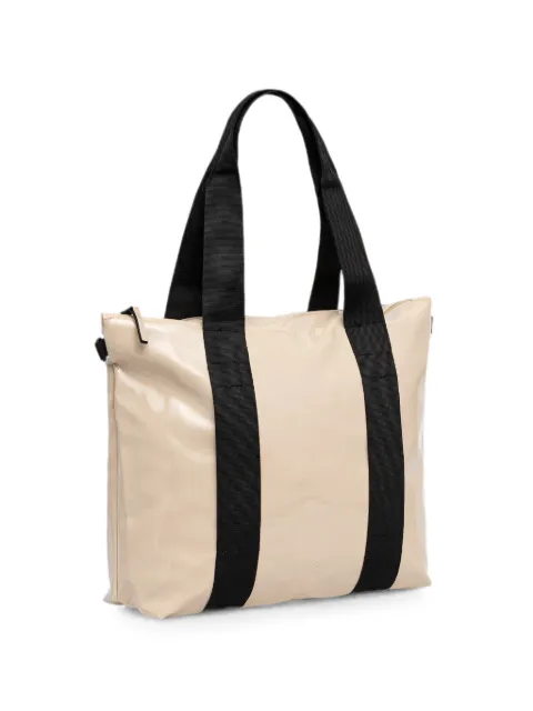 Rains mini glossy-finish tote bag Neutrals 14160