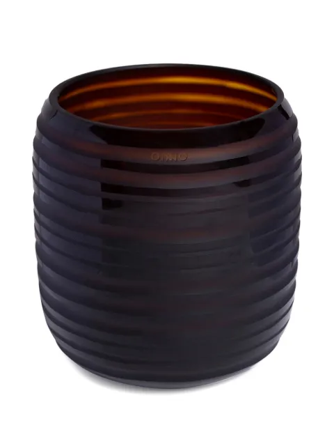 Onno sphere ribbed candle Blue ON202Z