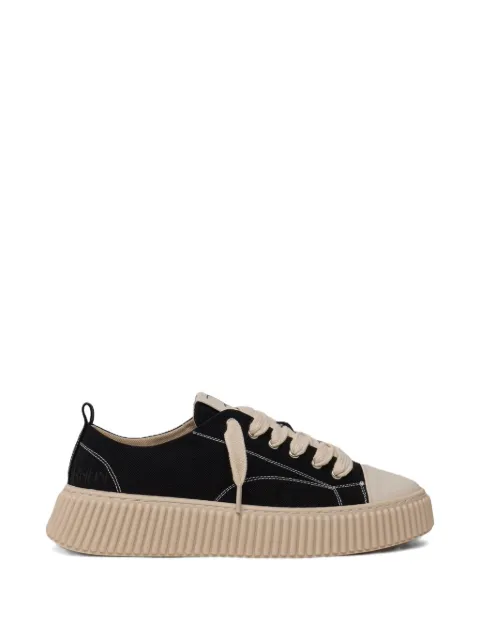 Rhun Treble textured-sole sneakers Black 2020CANVASBLACK