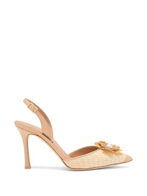 Malone Souliers Sarah floral slingback pumps Neutrals SARAH902