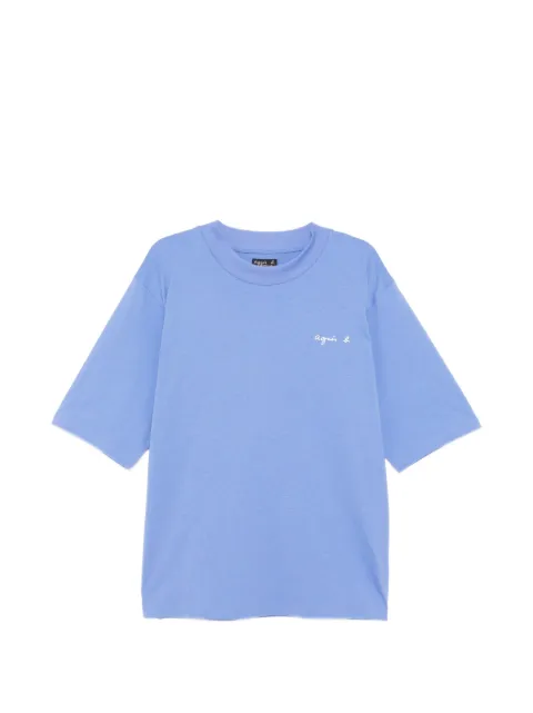 agnès b. logo-print T-shirt Blue EDH7SFN5