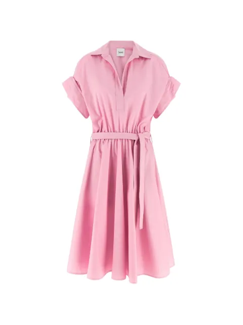 Nude short-sleeve midi dress Pink 1103E2638902