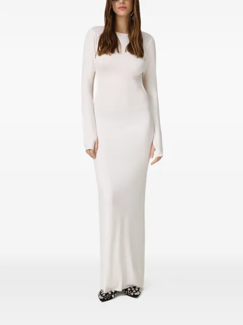 PNK backless slit maxi dress White RLUSPASIA