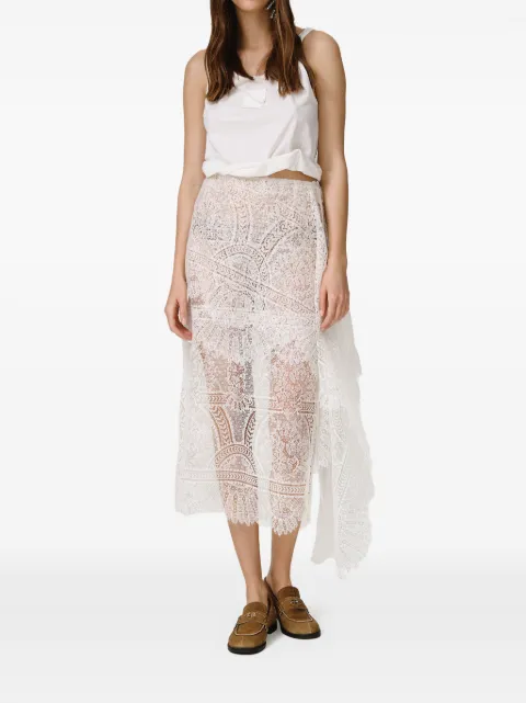 PNK round-neck patch-detail top White MSARMA