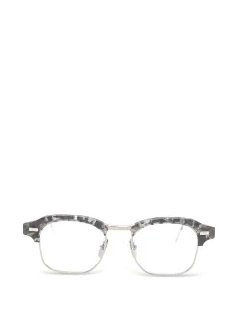 Thom Browne Eyewear patterned browline glasses Grey UEO955A