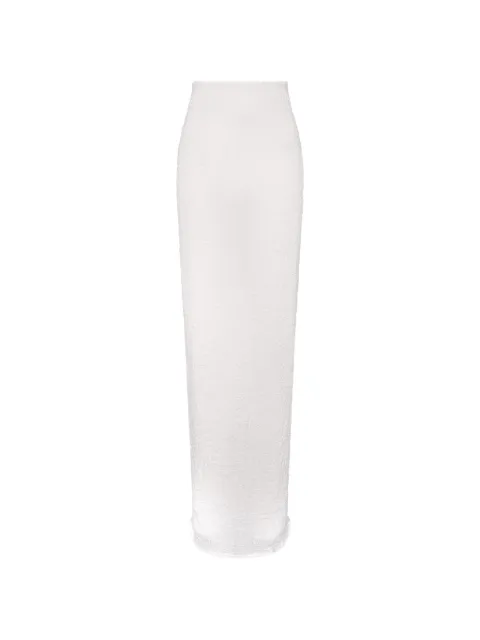 Paris Georgia popcorn maxi skirt White POPSK001