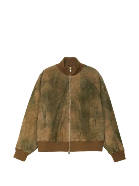 Baracuta zip-up suede jacket Green BRCPS1177