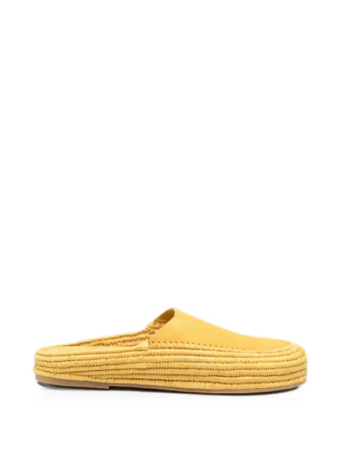 Paloma Barceló woven leather mules Yellow 302604