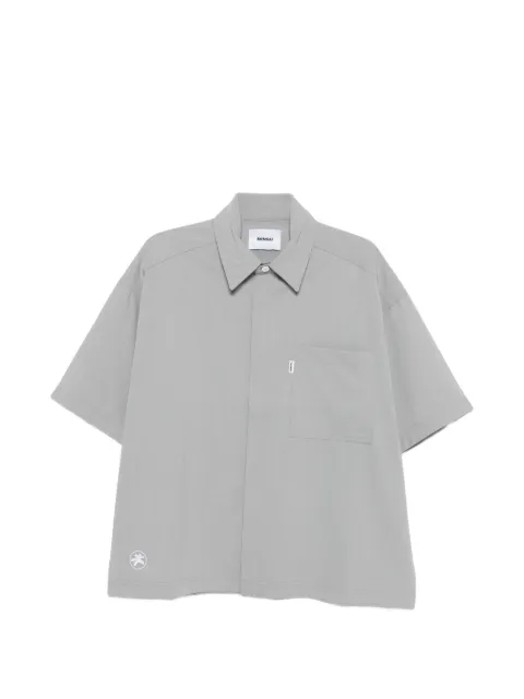 Bonsai embroidered-logo shirt Grey SH003006