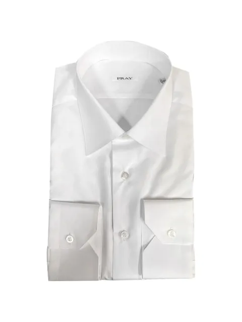 Fray long-sleeve button-up shirt White 1185PD
