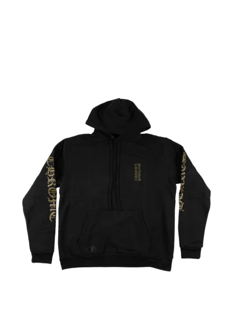 Chrome Hearts vertical-logo hoodie Black CHRM0866