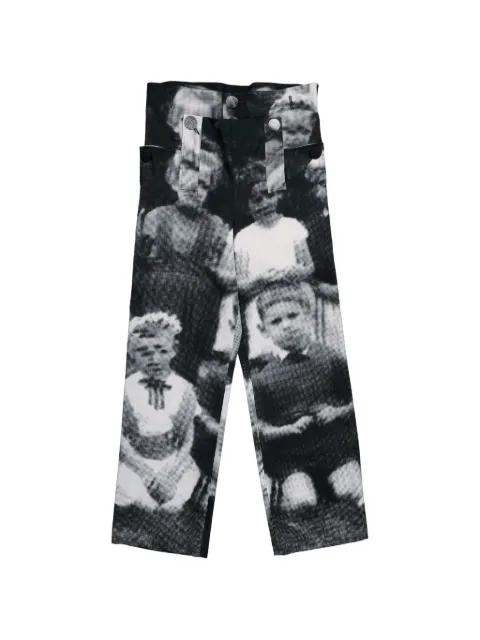 Walter Van Beirendonck glitch print trousers Black 2010